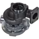 GT25 Turbolader 2674A404, Unteransicht mit vierlochem Auspuffflansch