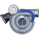 GT25 Turbolader 2674A404 für Perkins 1104A, Frontansicht mit Turbinengehäuse