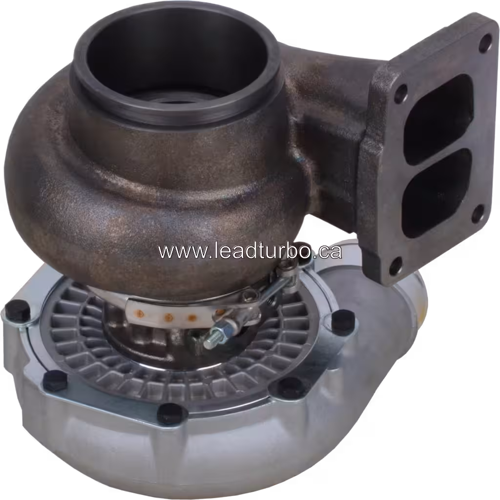Турбокомпресор 465105-0006 (TA4532) для Komatsu PC300 SA6D125 bottom 45 degree view