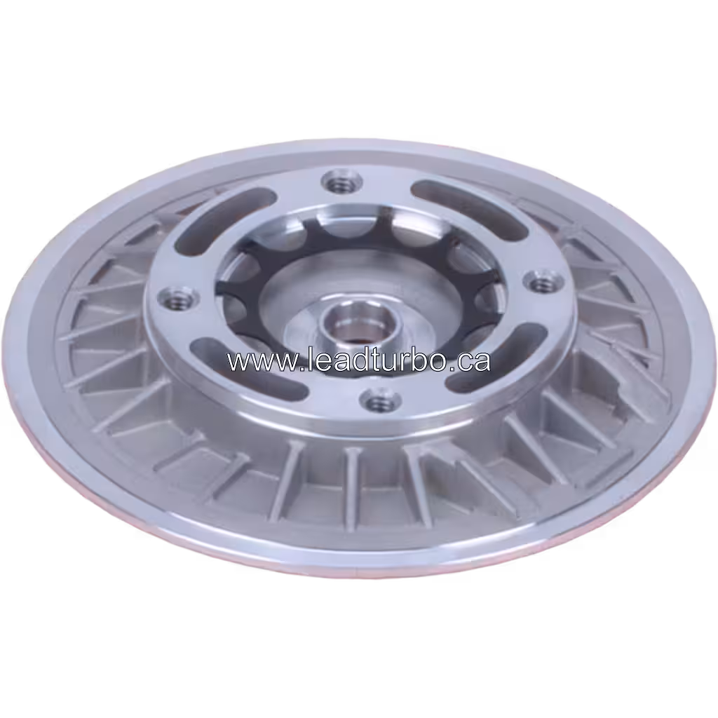 466334-10 BP Back Plate for John Deere 4045T TA3401 Turbocharger bottom 45 degree view