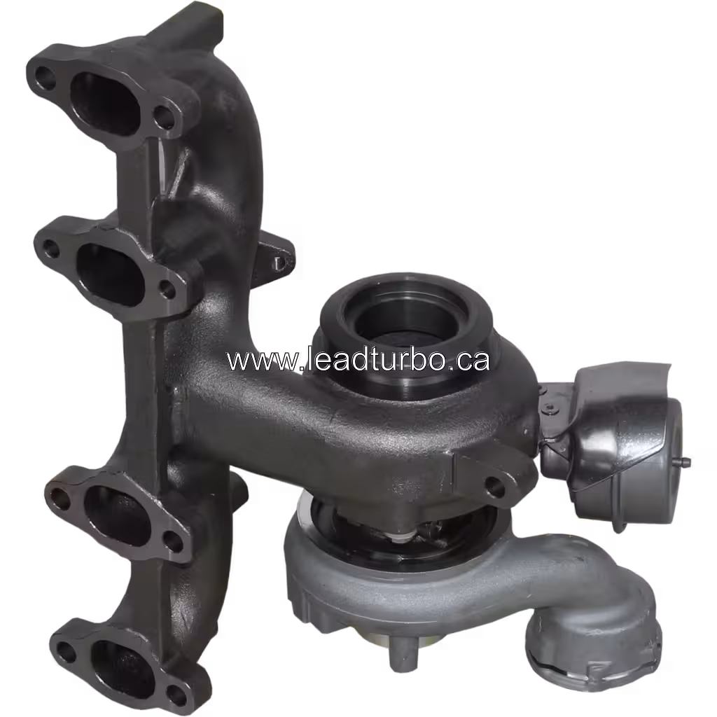 Turbocharger 54399700009 vista lateral e conexões