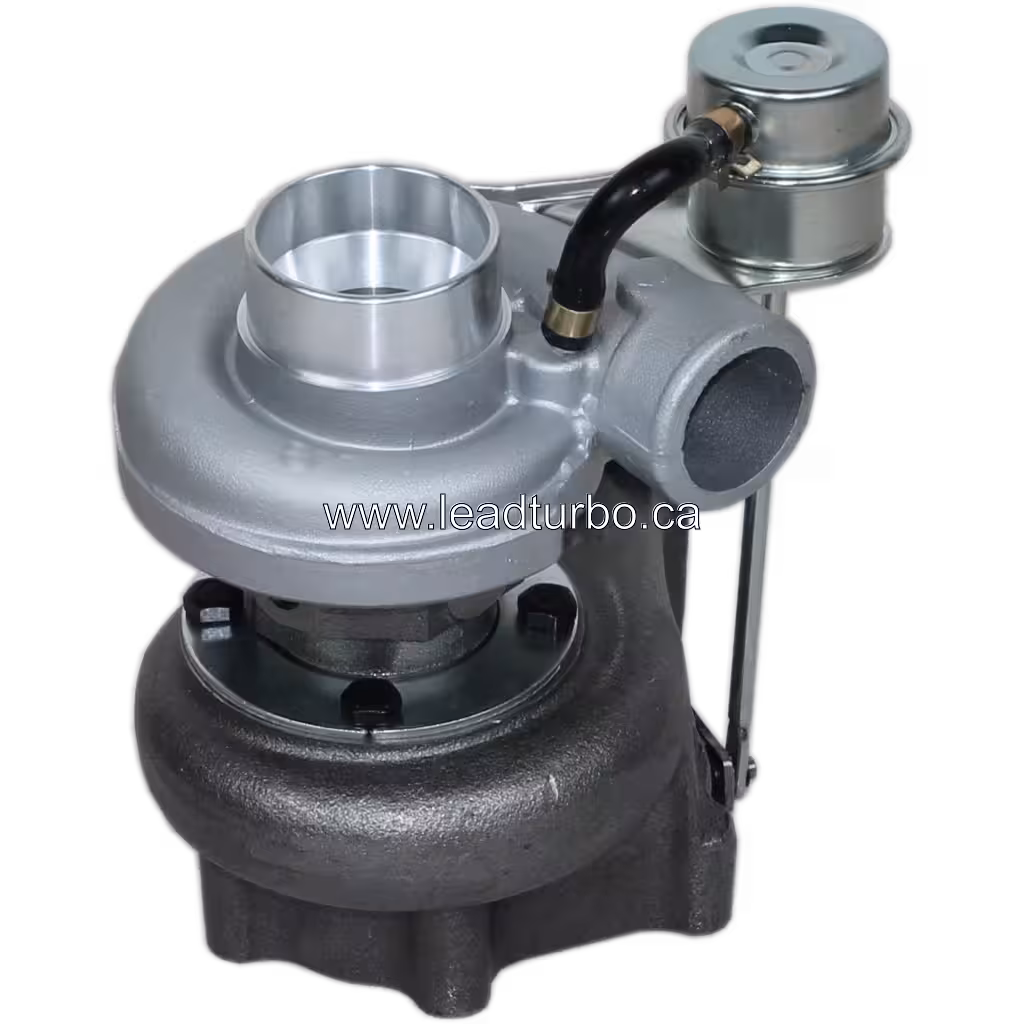 Turbolader 8971056180 Seitenansicht mit Steller und V-Band-Flansch