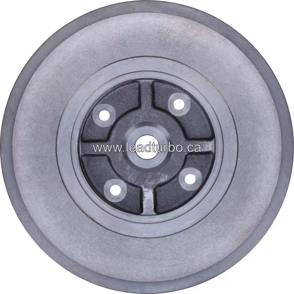 Vista frontal de back plate circular gris para turbo HX80 FOR 3594117 BP