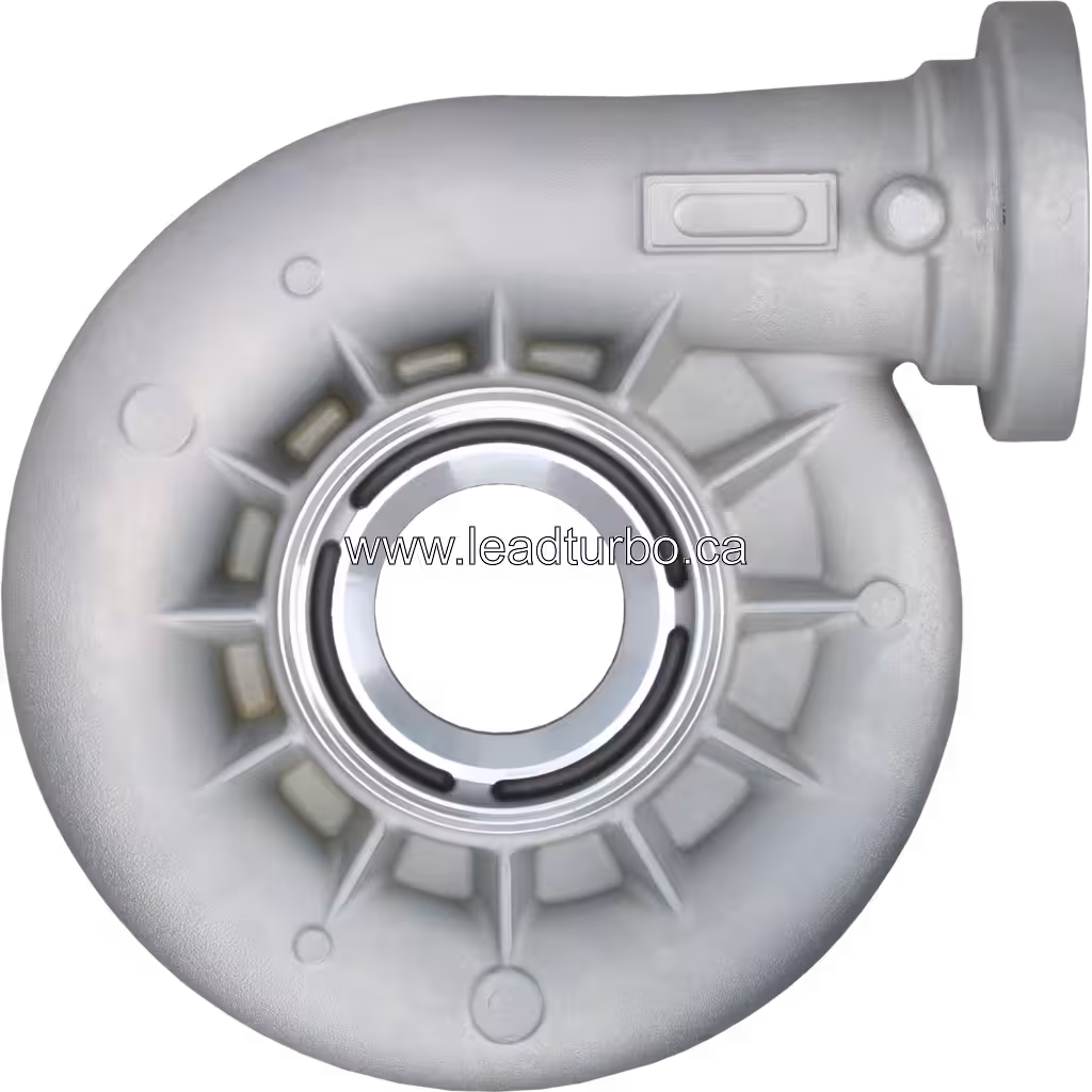 Détail du boîtier compresseur FOR 3594195 CH avec nervures de renfort