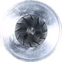 Vista frontal del core de turbocompresor FOR 465819-5003 TB0392 con rueda de compresor plateada