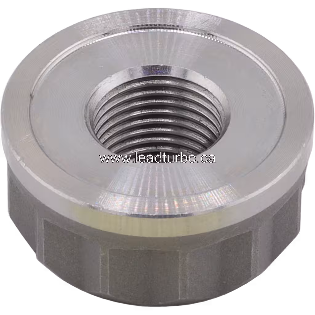 Écrou d'arbre HX82, vue en diagonale inférieure, surface mate gris foncé