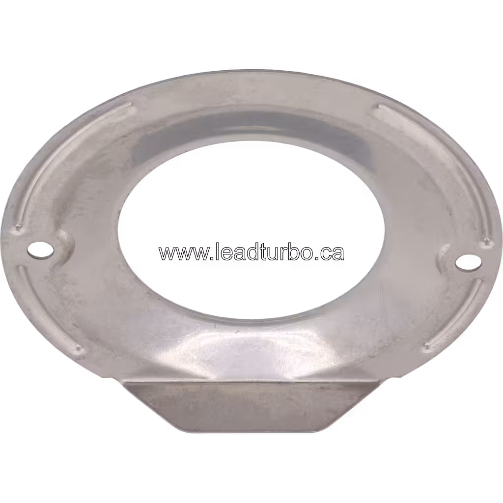 Vista frontal do oil deflector para turbocompressor Cummins QSK38