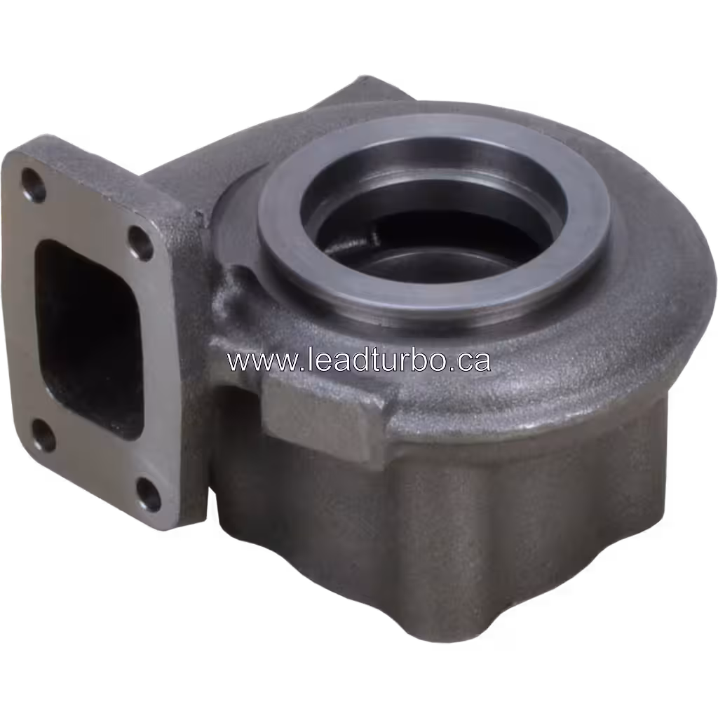 Turbine Housing FOR 11589700000 TH, vista inferior de 45 graus com entrada de escape retangular