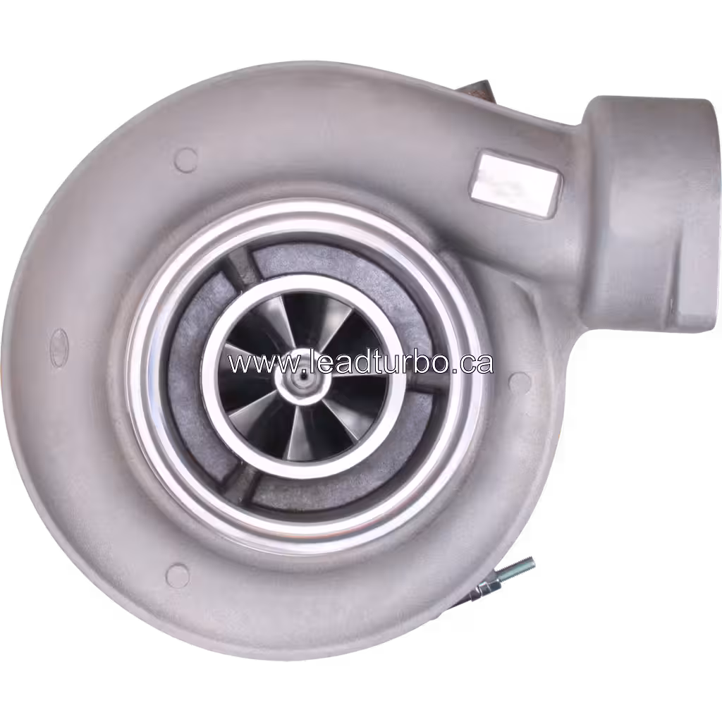 Vista frontal do turbo 1305469 S4DS mostrando a roda do compressor e a entrada