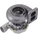 Vista replacement del turbo TO4B91 mostrando la rueda de compresor