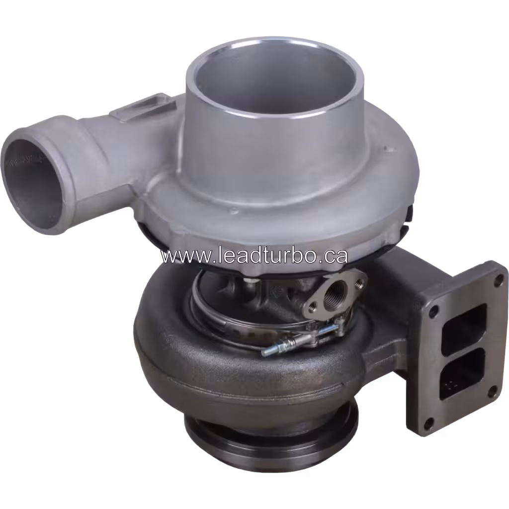 Vista lateral do turbocharger aftermarket LeadTurbo
