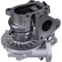 Turbocompresseur 14411-VK500 vue basse avec actionneur et brides d'entrée/sortie