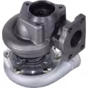 Turbocompresseur GT2052 avec roue turbine visible et carter turbine en métal coulé