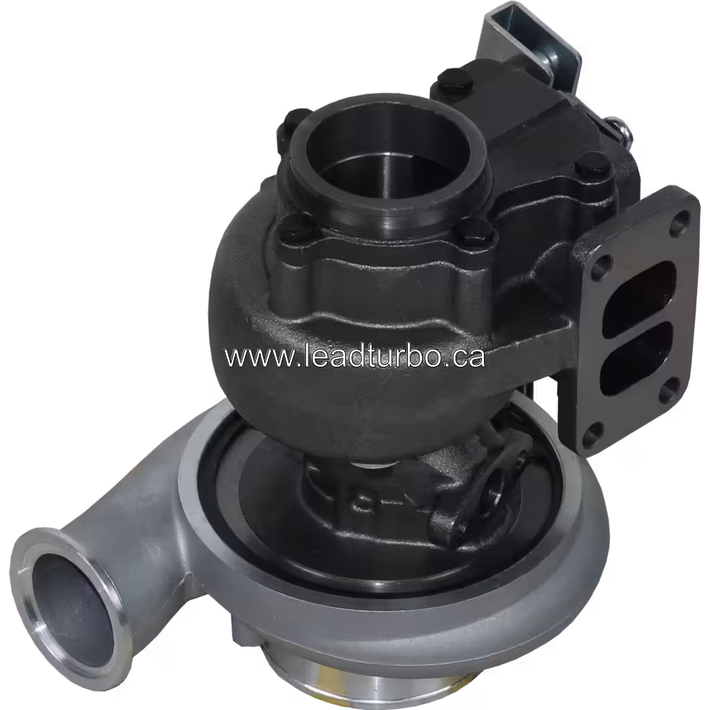 Turbocompresseur 4050267 HX35W pour Cummins 6BTAA 235 bottom 45 degree view