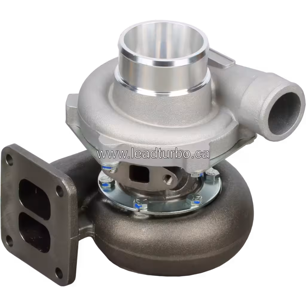 Turbocompresseur 466334-0008 TA3401 pour John Deere 6359T 45 degree view