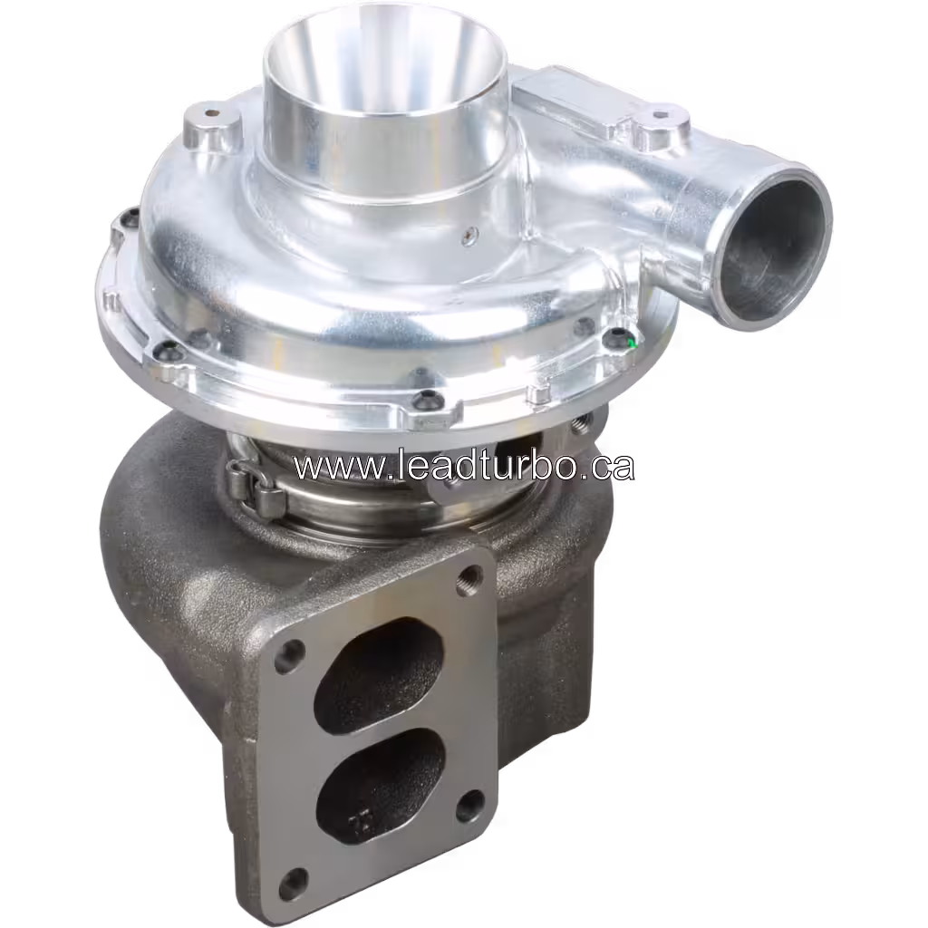 Turbolader RHG6-11803Q27NHBRS4715CC, Turbinengehäuse aus Grauguss, 45° Ansicht
