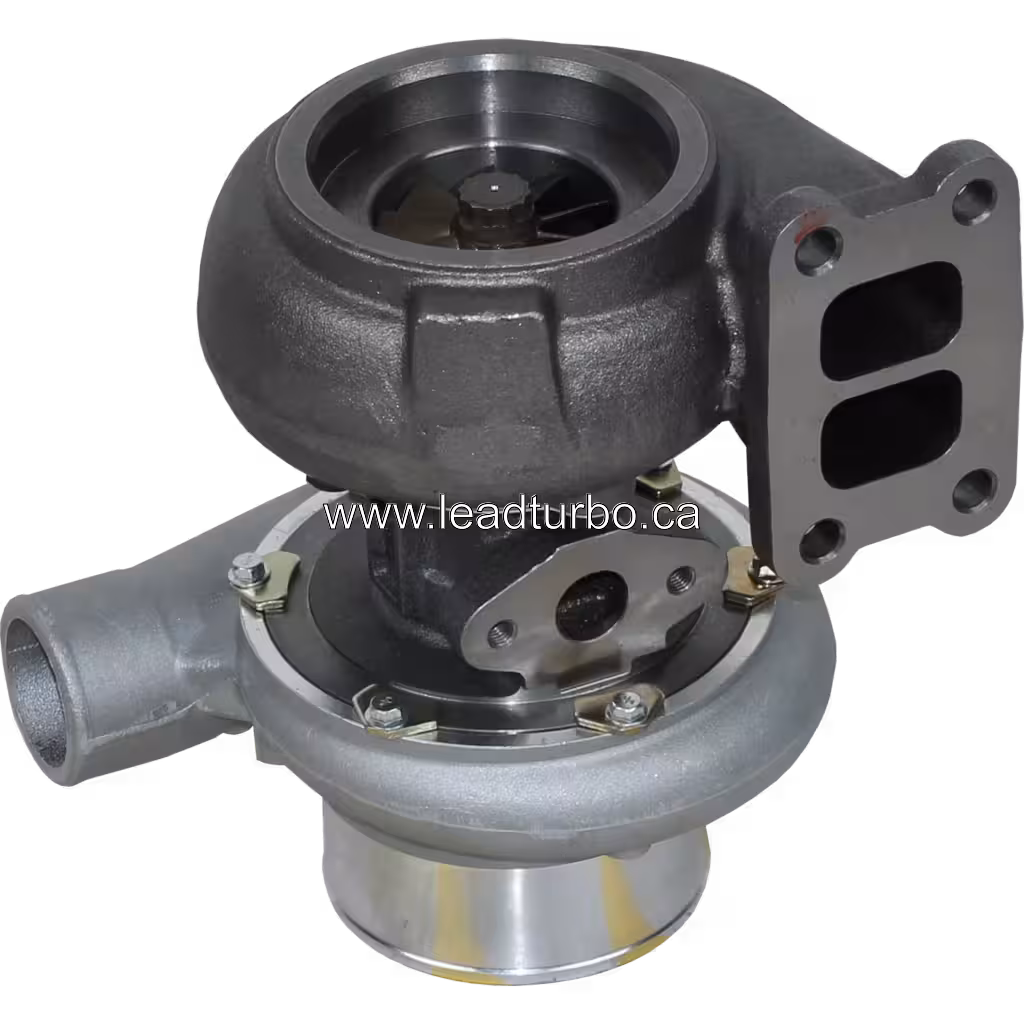 Turbosprężarka 1251124 S2ESL105 zamiennik do CAT 3116T 180HP bottom 45 degree view