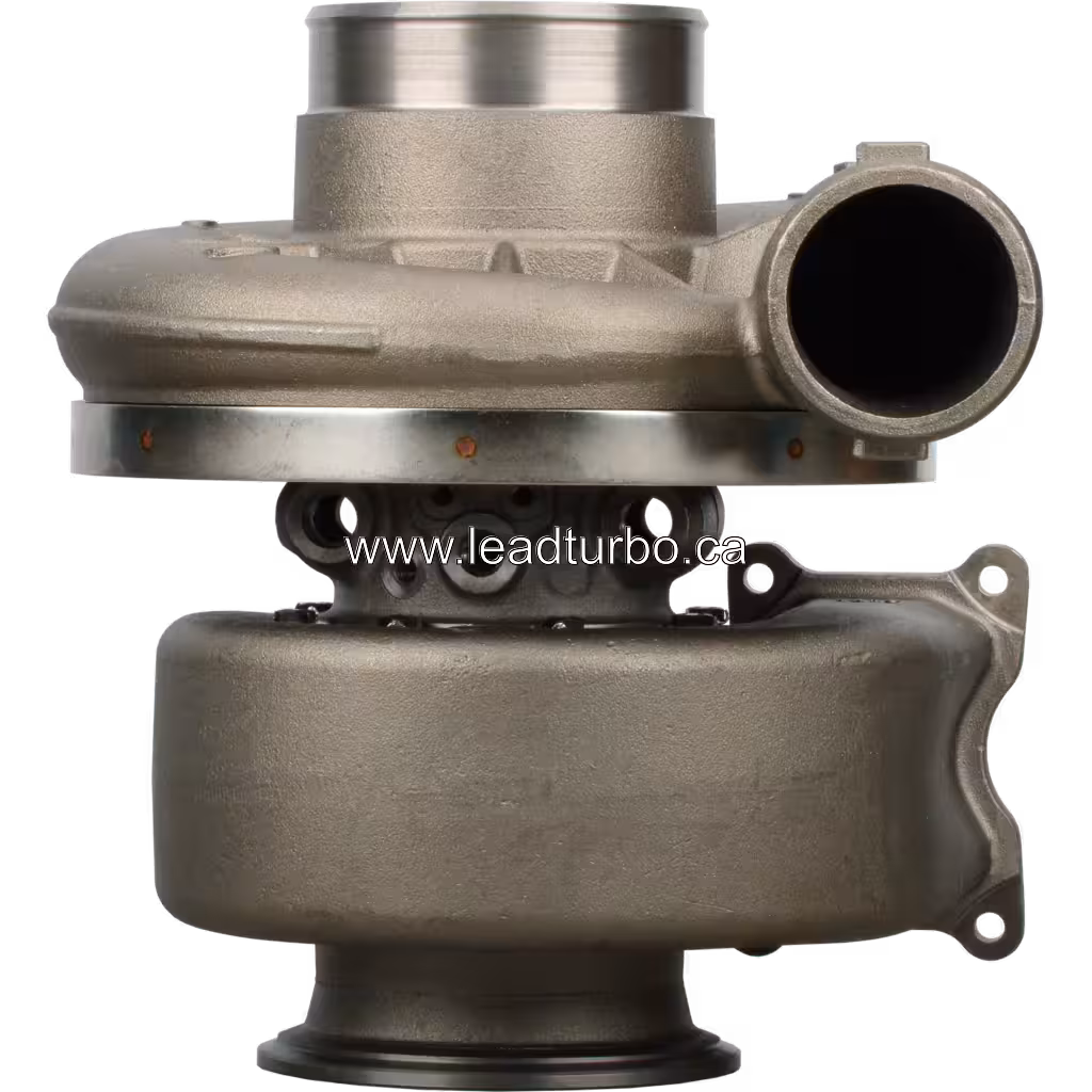 Turbosprężarka 4956137 HX83 widok z przodu, obudowa kompresora i turbiny, numer referencyjny OEM 2837540