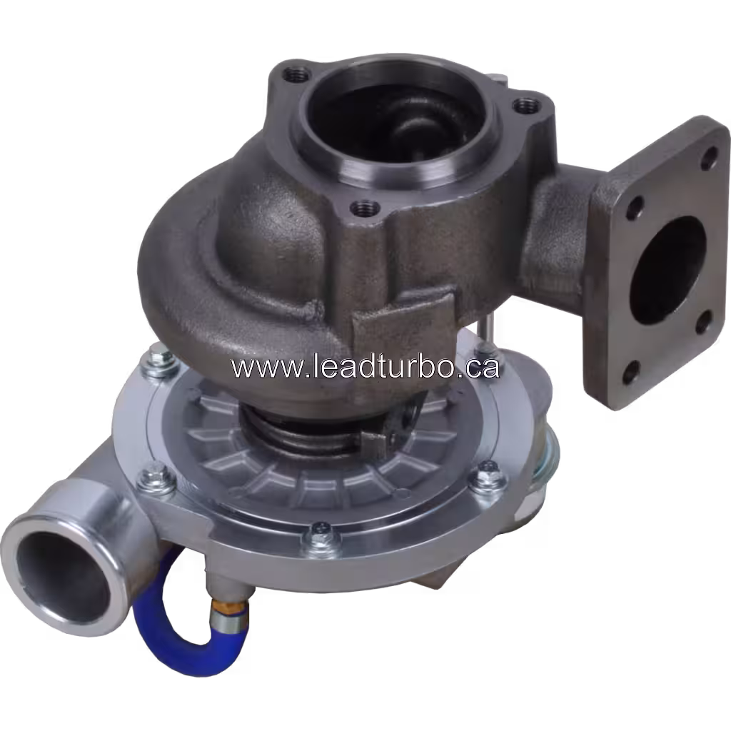 Turbosprężarka 711736-5026 GT2556 do Perkins 1104C-44T bottom 45 degree view