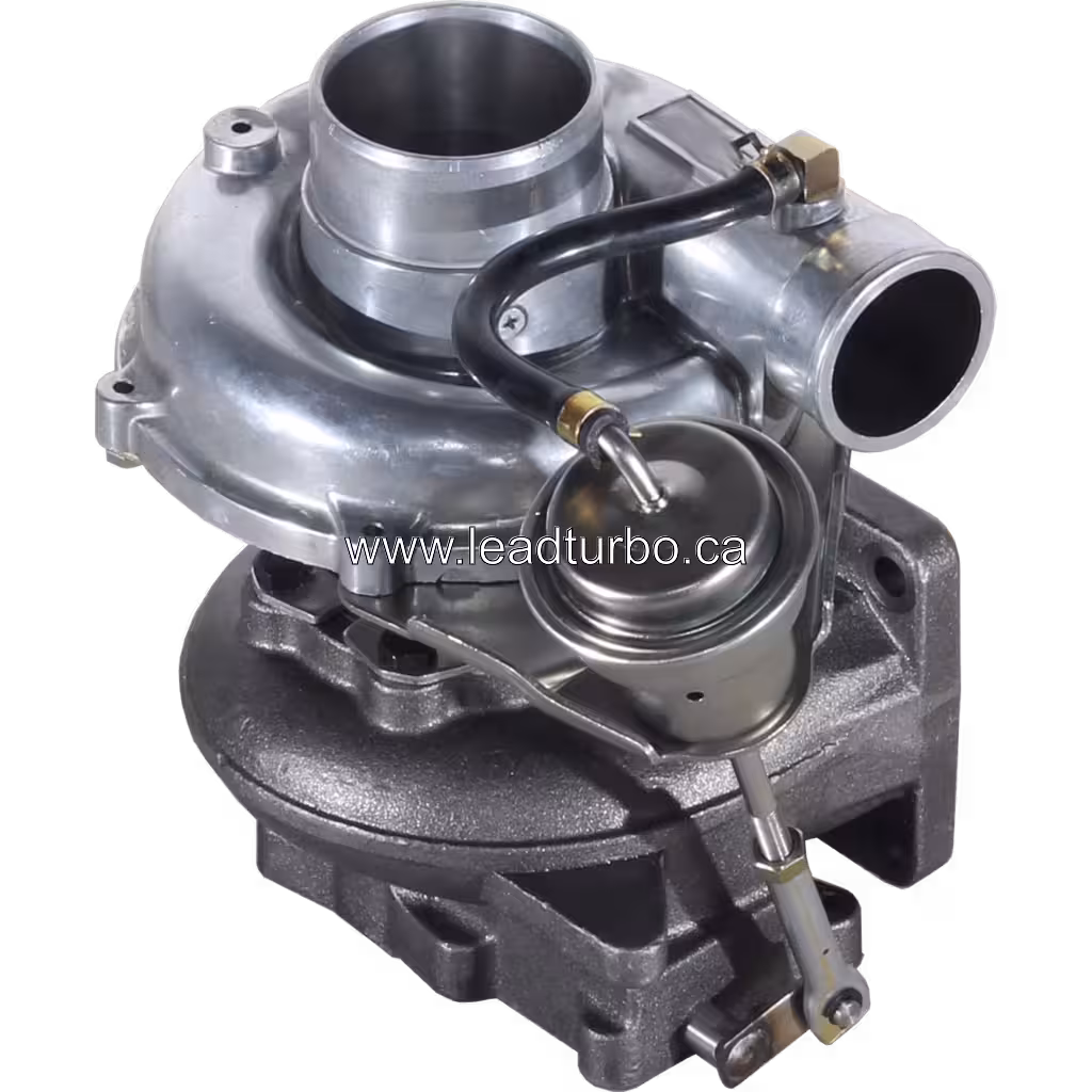Turbosprężarka LeadTurbo do silnika Hino H07CT widok boczny z uchwytem