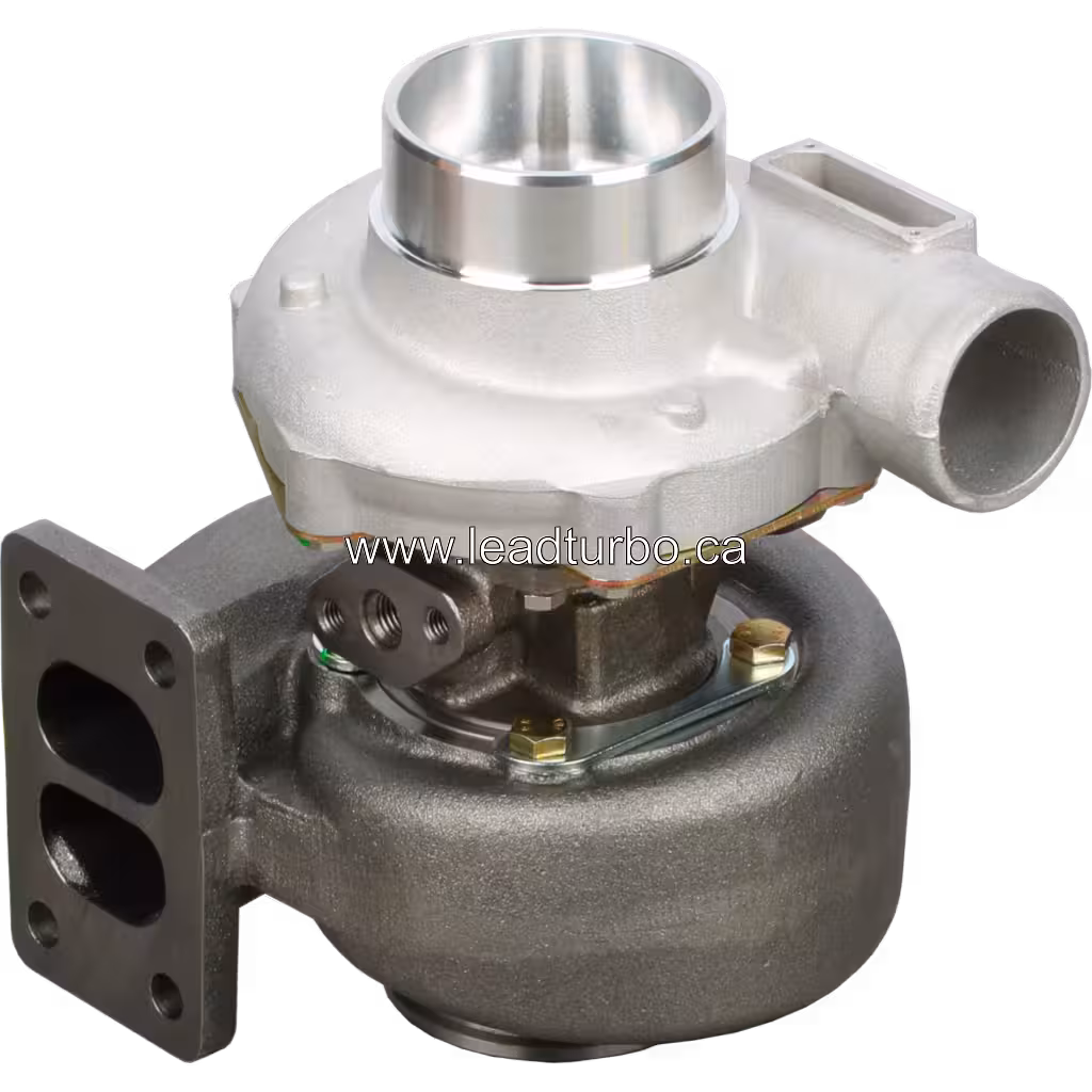 H1C Turbolader 3802290, Ansicht von oben mit Turbinengehäuse