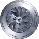 Frontansicht des 4027812 HY35W Turbolader Cores mit sichtbarem Kompressorrad