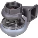6502-51-5040 turbocharger bottom view showing turbine wheel and cartridge assembly