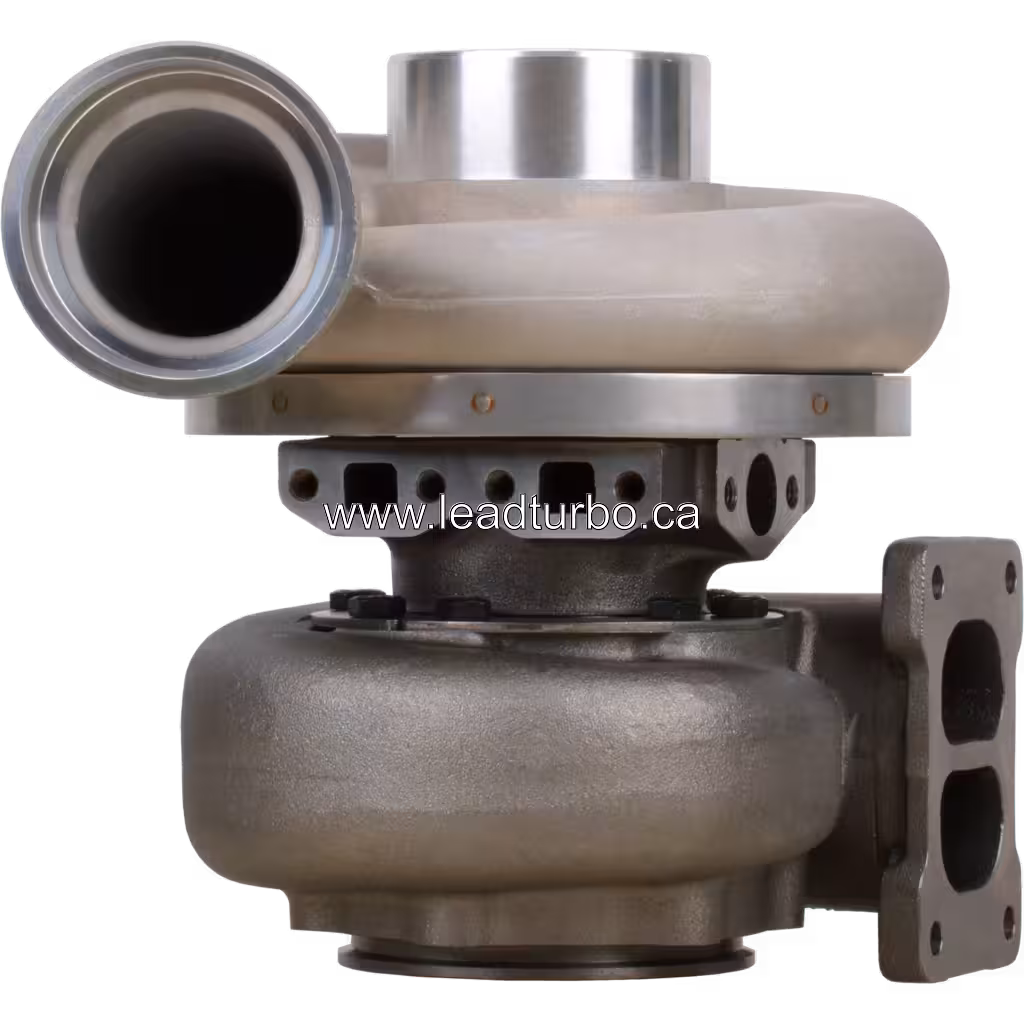 Vista frontal do turbocharger 6505515032 KTR110G-F45C com carcaça do compressor
