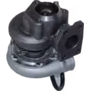 727264-5001 turbocharger top view with square exhaust flange and V-band inlet