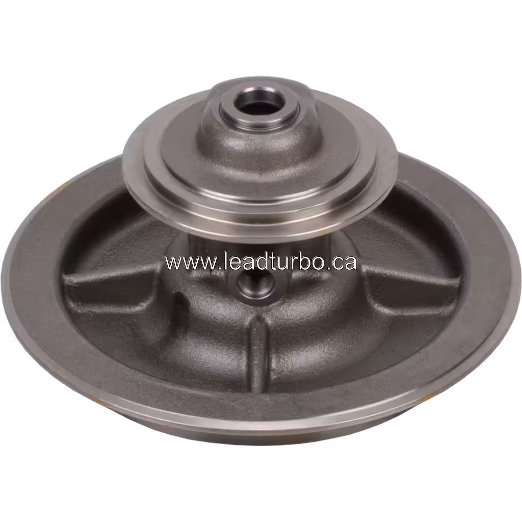 Vista inferior a 45 grados del bearing housing FOR 4040849 BH mostrando refuerzos internos