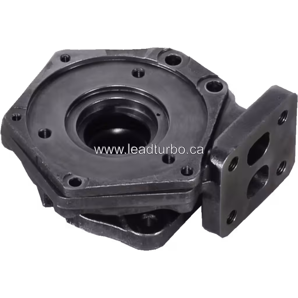 Vista frontal de carcasa de turbina repuesto aftermarket