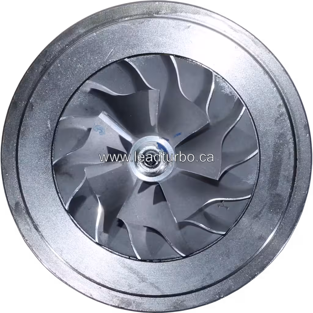 Vue avant du core de turbocompresseur 4027812 HY35W montrant la roue compresseur