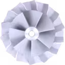 Roda compressora turbo 10R0569 CW vista frontal