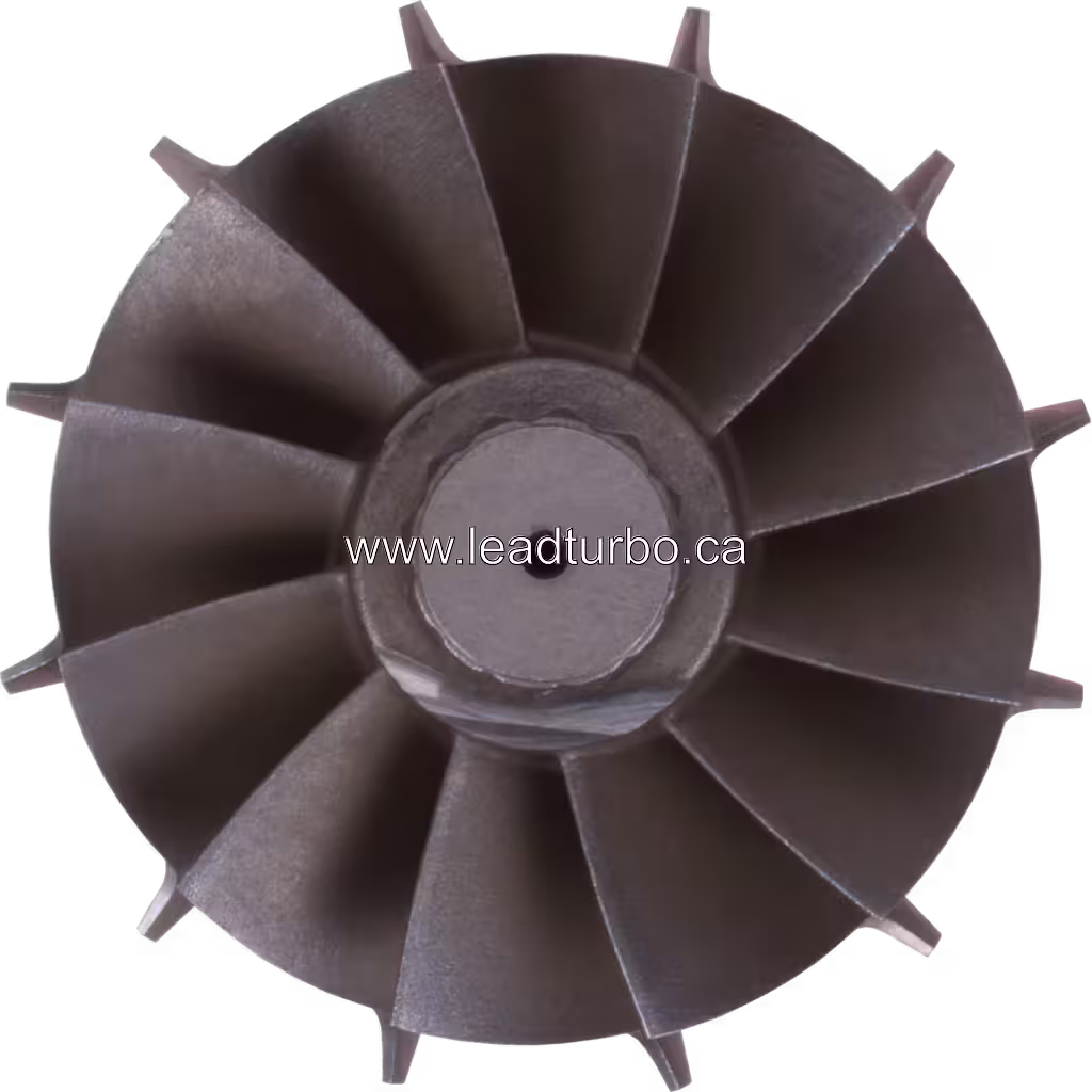 Detalle de la rueda de turbina aftermarket
