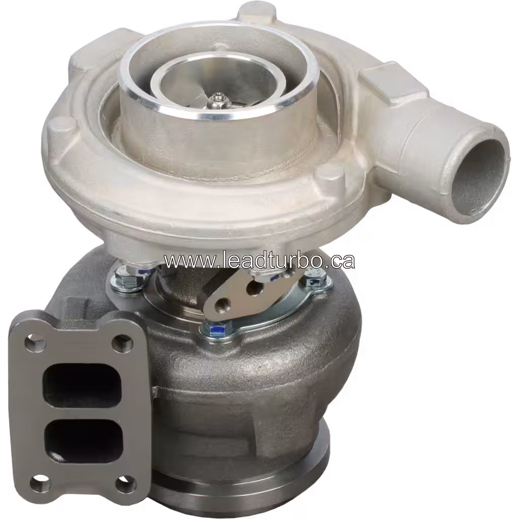 Vista frontal do turbo 167303 com carcaça de compressor visível para aplicação CAT 325B