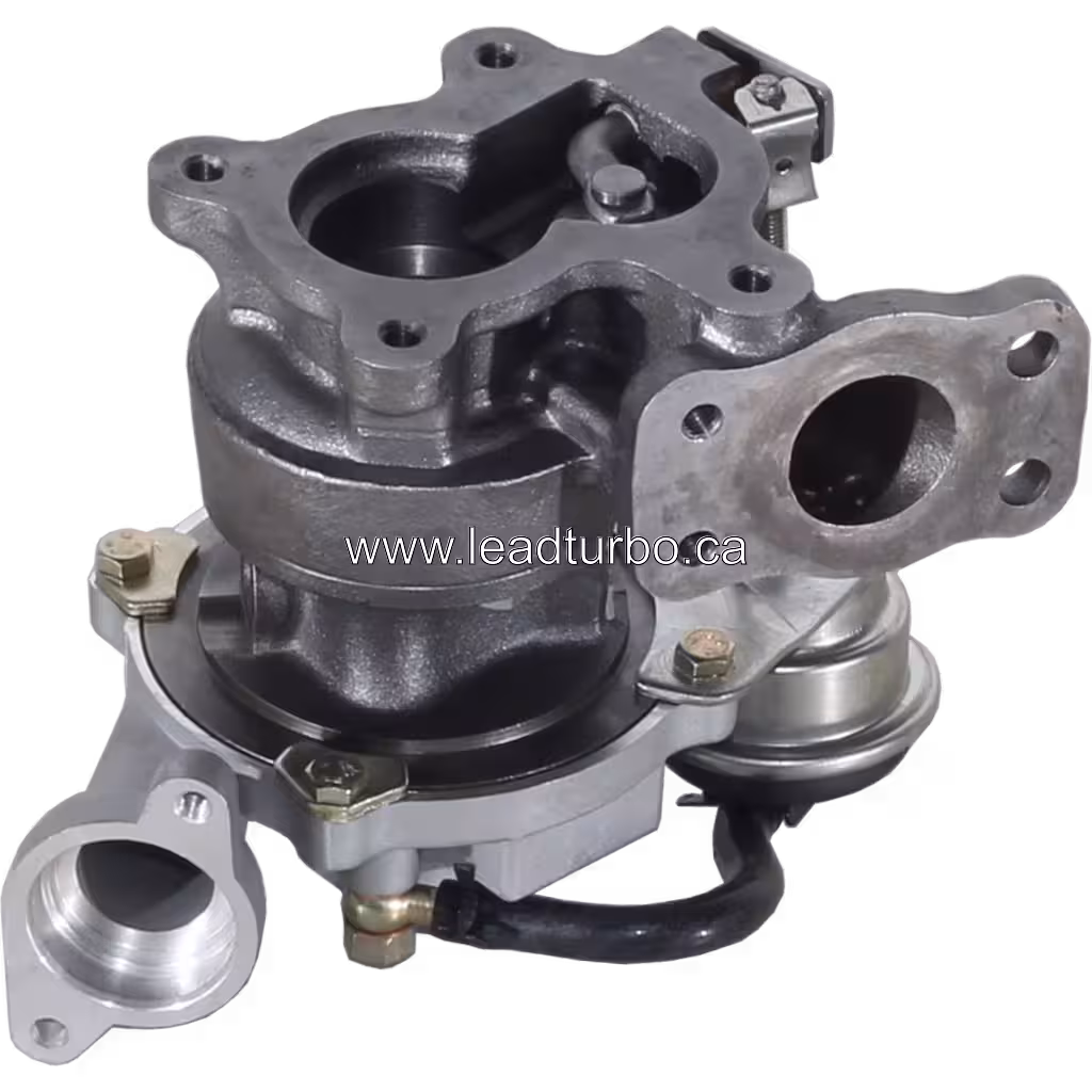 Vista lateral del turbocompresor PSA DV4TD con carcasa
