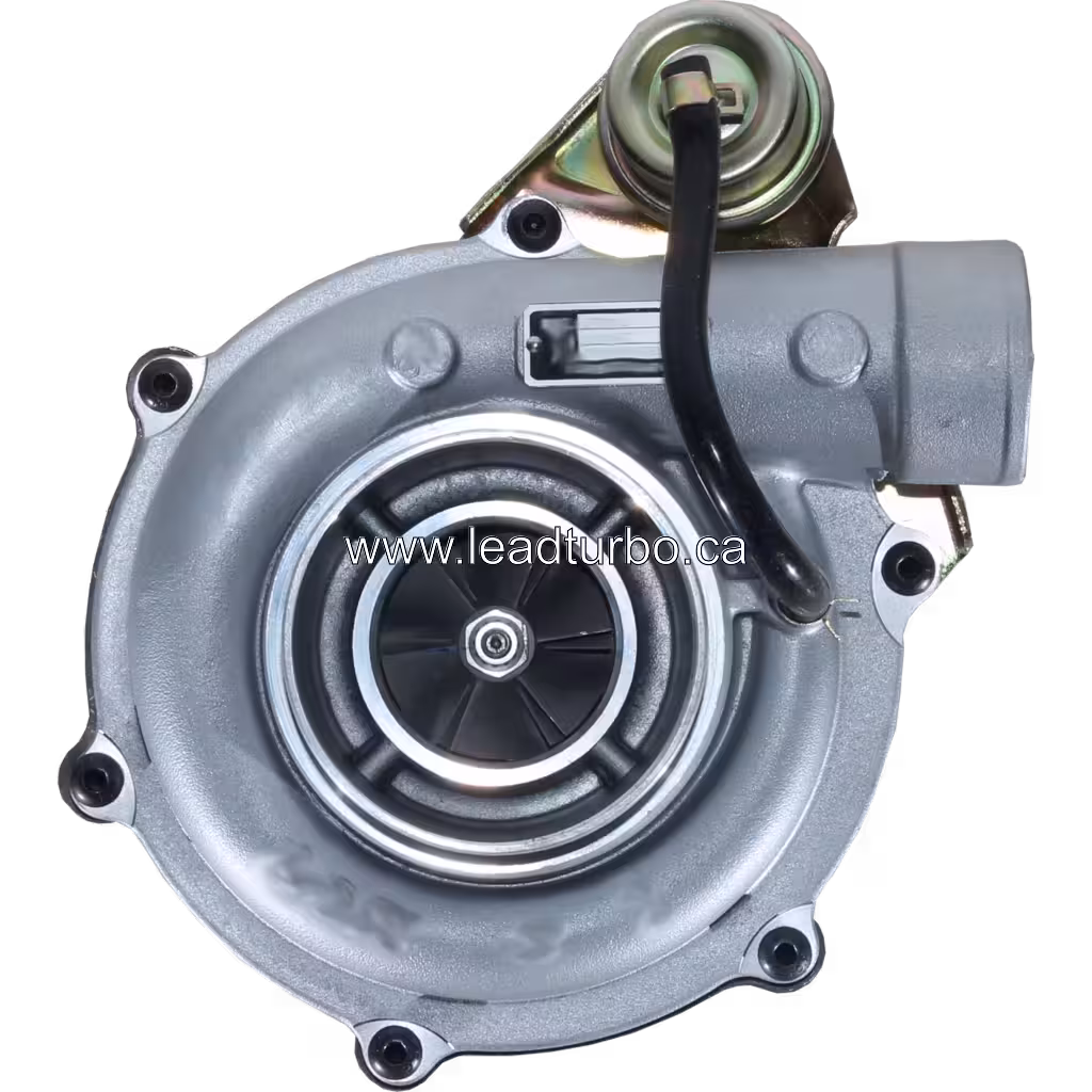 Turbocompresseur 17201E0A40 GT3576 vue avant avec carter compresseur argenté