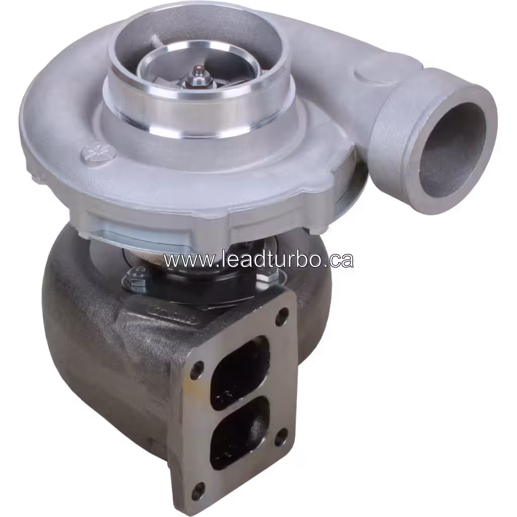 Turbocompresseur 177272 vue supérieure 45 degrés, carter compresseur poli