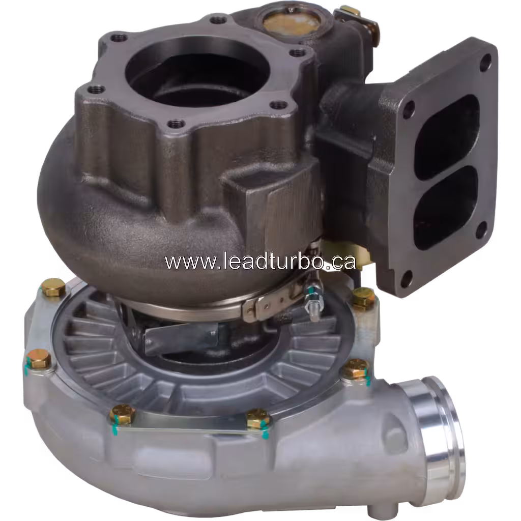 Turbocompresseur GT42 701139-0001 pour Daewoo DE12TIS bottom 45 degree view