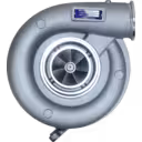Turbosprężarka 4024967 HX55 do Cummins M11, widok z przodu