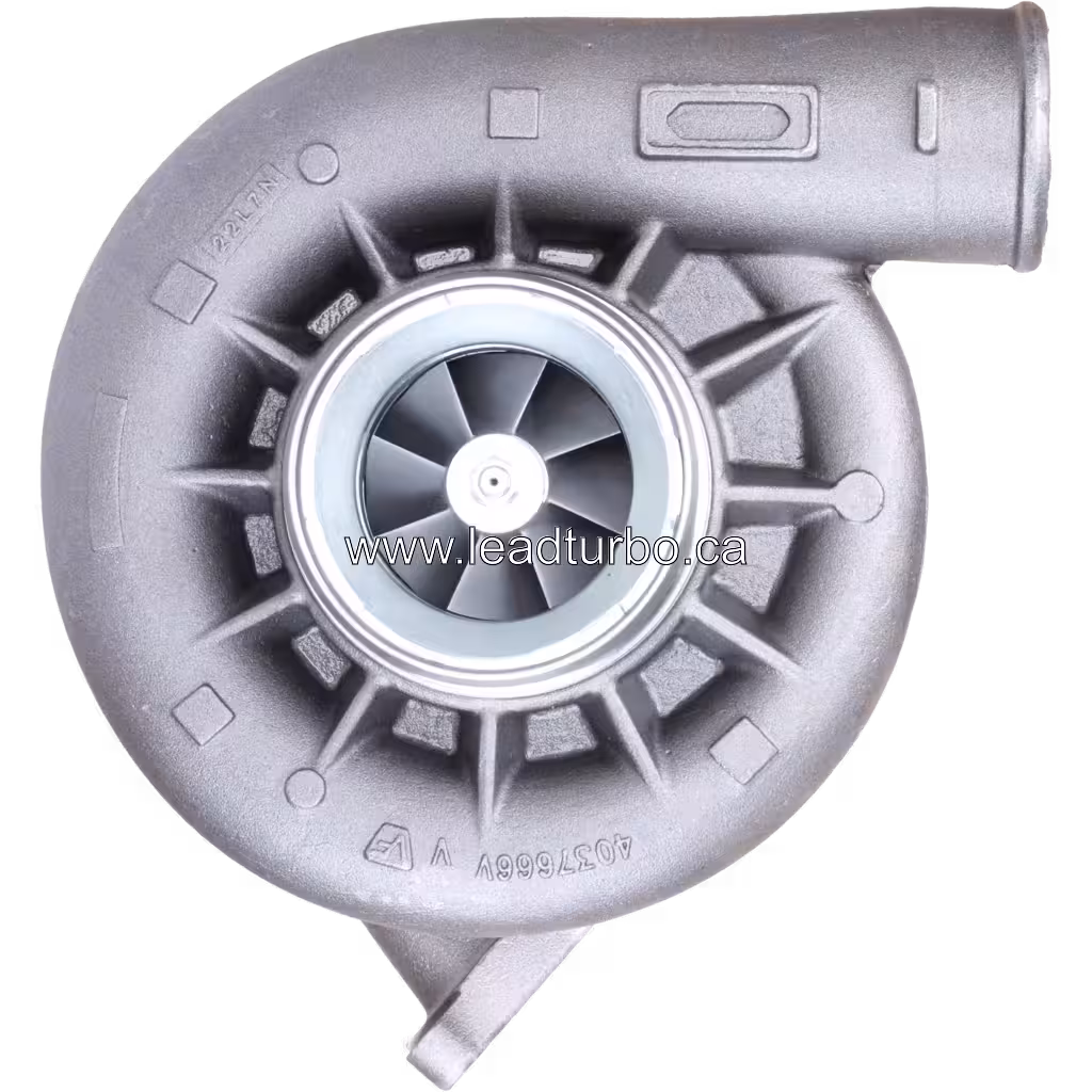 Turbosprężarka 4047297 HE851 do Cummins QSK60 widok z przodu