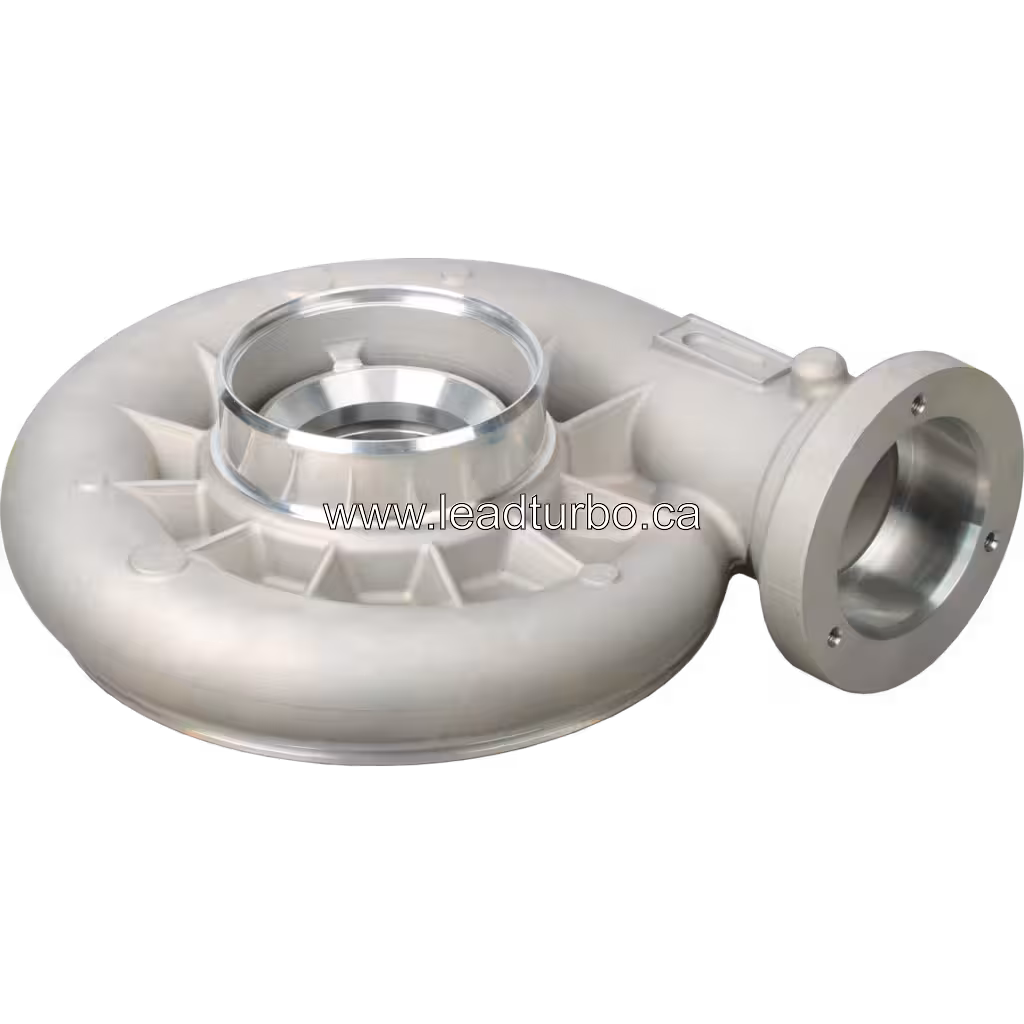 HX82 compressor housing 45-degree top view showing flange