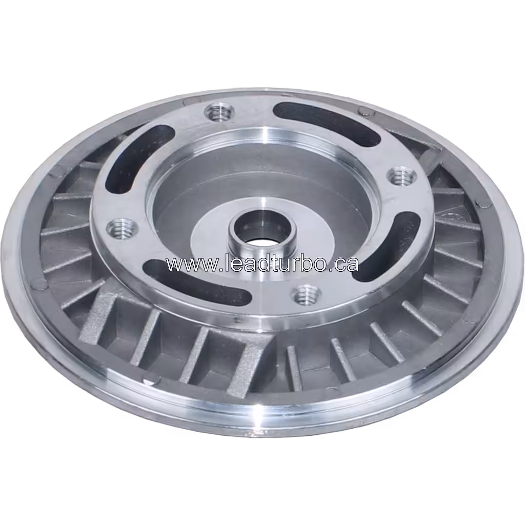 409629-0001 J96 Turbocharger Back Plate Replacement bottom 45 degree view
