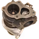Turbolader 49178-05200, Unteransicht mit externem Steller und mechanischer Stange