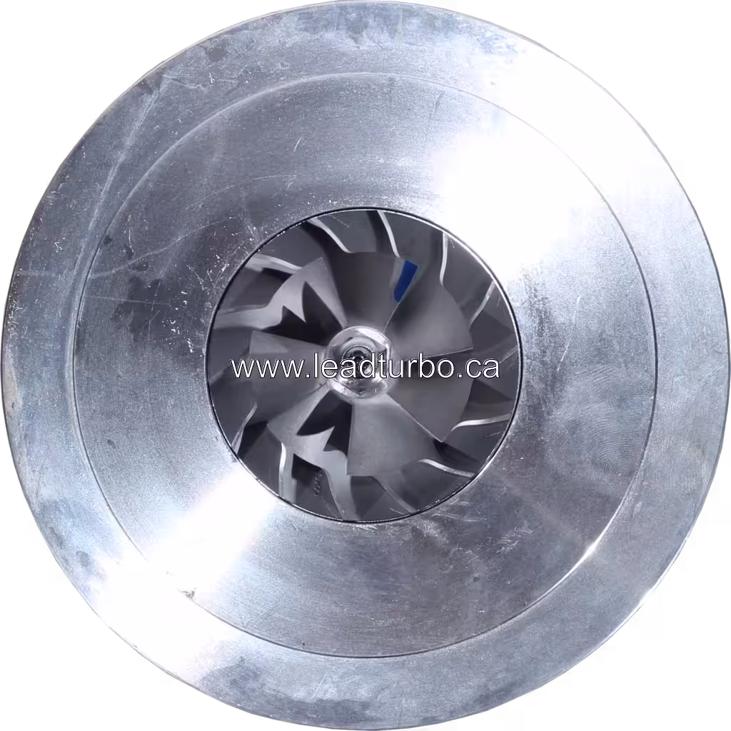 Front view of FOR 53279887120 K27 turbo core showing compressor wheel
