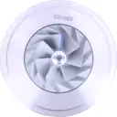 Vue de face du core HX50W FOR 2836638 avec roue compresseur argentée