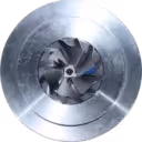 Detalle de alojamiento de rodamientos del core turbo
