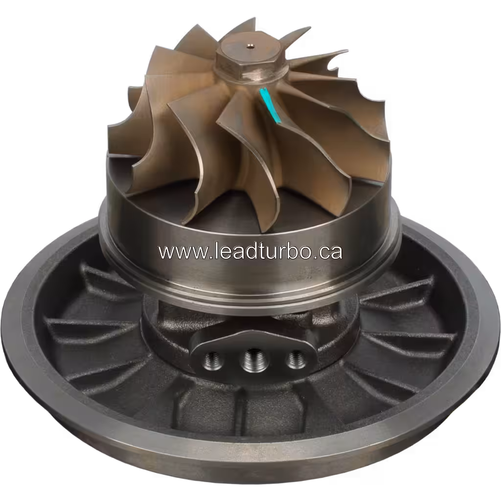 Vue de dessus du core T18A40 montrant l'extrémité de l'arbre fileté avec marquage vert