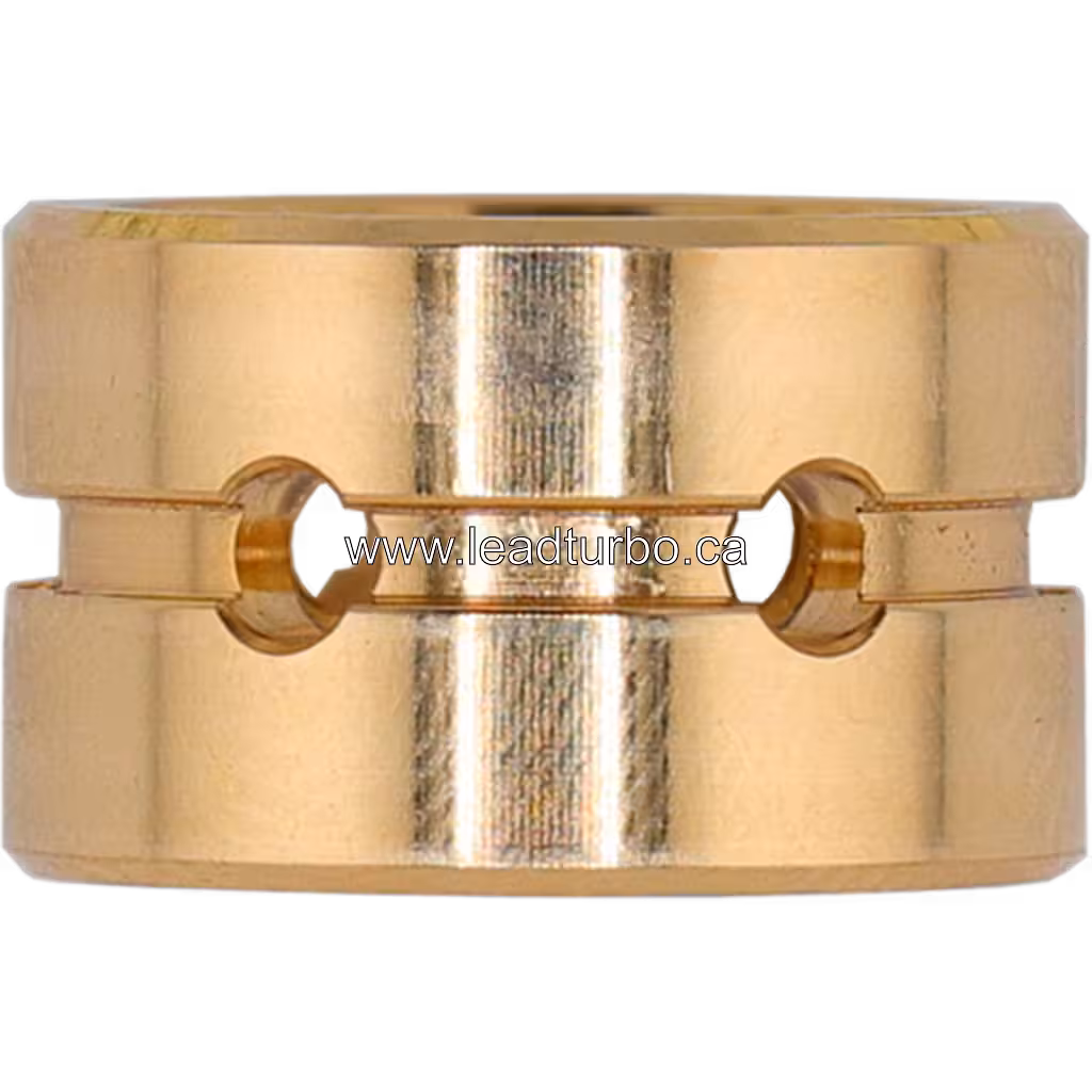 Journal bearing HY35W cilíndrico com acabamento metálico dourado e furo central