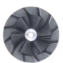 Turbolader-Kompressorrad TD05HR-16G6 10 5T, Detailansicht der Schaufeln
